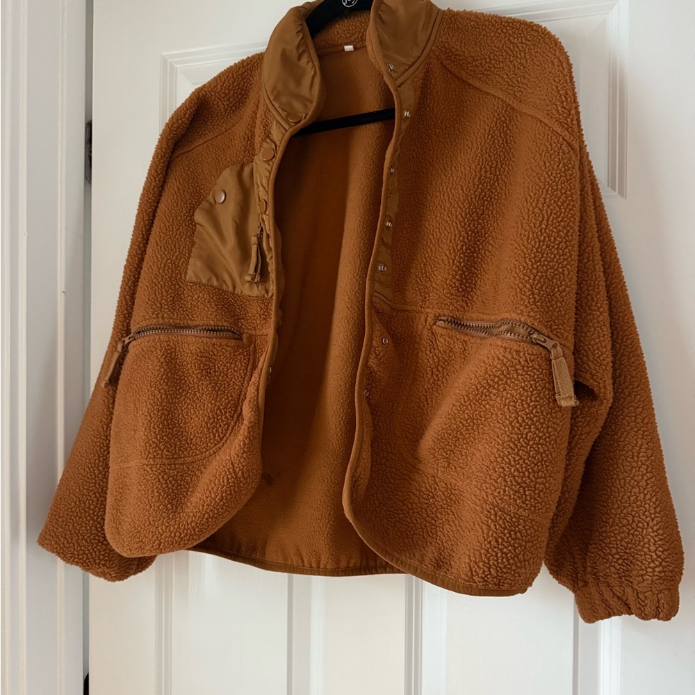 Cozy Brown Sherpa Jacket - Amazon